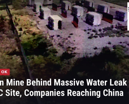 Fostoria News Aerial view of a Bitcoin mining facility near water in El Reno, Oklahoma.